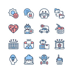 artificial intelligence robotics and automation vector image
