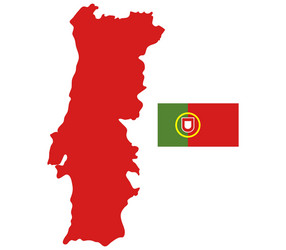 Map portugal vector