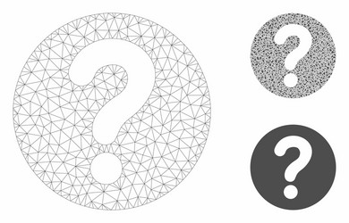query mesh 2d model and triangle mosaic vector image