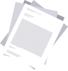 stacked paper sheets with text vector image