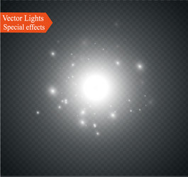 star on a transparent backgroundlight effect vector