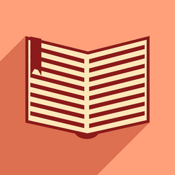 flat with shadow icon and mobile application open vector image