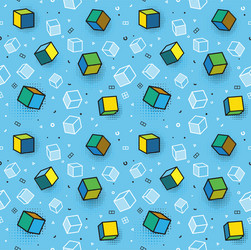 seamless pattern colorful with 3d vector image