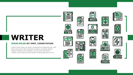 technical writer doc landing header vector image