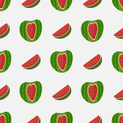 watermelon pattern on a light background for use vector image