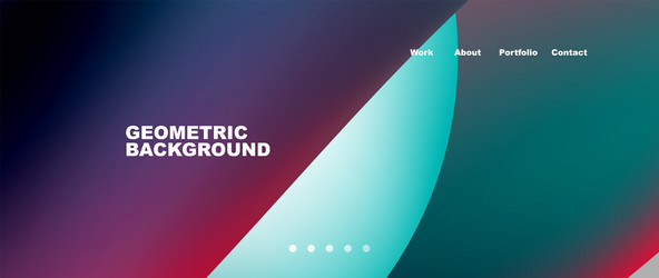 web page design with geometric elements - circle vector image