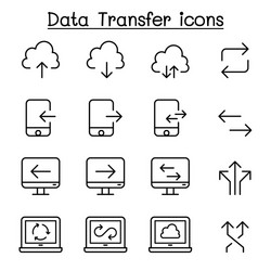 cloud computer data transmission mining vector image