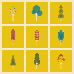 flat with shadow concept and mobile application vector image