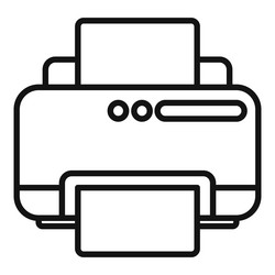 printer icon outline ui interface vector image