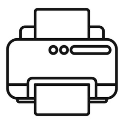 printer icon outline ui interface vector