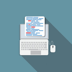 programming coding concept flat background vector image