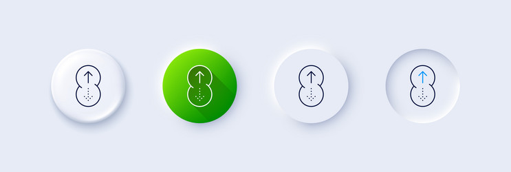 swipe up line icon scrolling arrow sign landing vector image