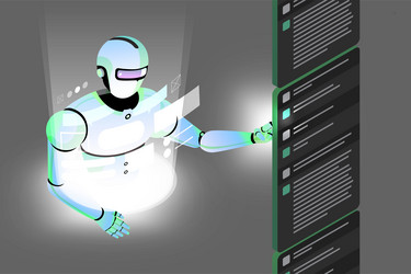 AI Chatbot Interface vector image