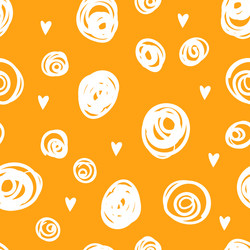 baboho pattern on yellow background white dots vector image