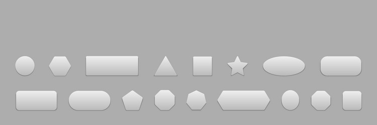 button square white 3d badge for web round vector image