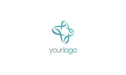 circle abstract loop business logo vector image
