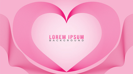 lovable heart frame concept abstract wave line vector image
