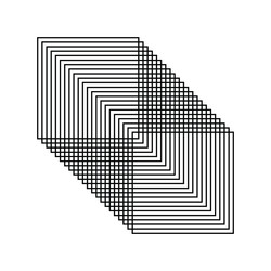 square line tunnel optical pattern vector image