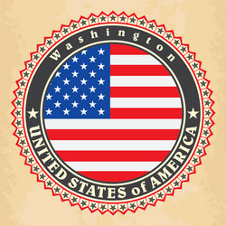 vintage label cards of usa flag Vector Image