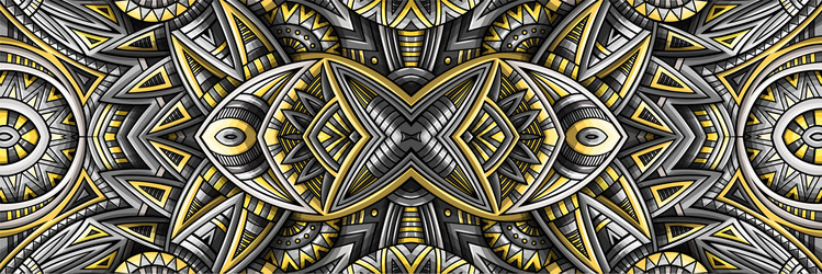 abstract ethnic vintage yellow and grey background vector