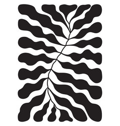 abstract floral background in black color Vector Image