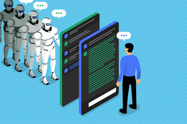 AI Chatbot Interface vector image