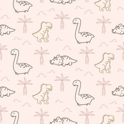 cute dinosaurs seamless pattern Vector Image