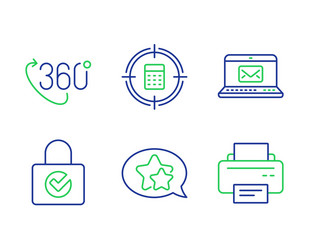 e-mail password encryption and calculator target vector image