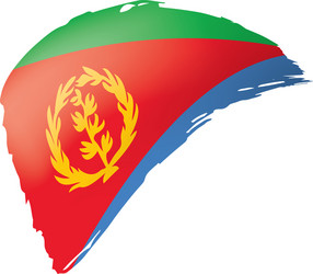 eritrea flag on a white vector image