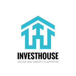 Invest house - business logo template vector