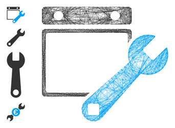 linear date setup mesh vector image