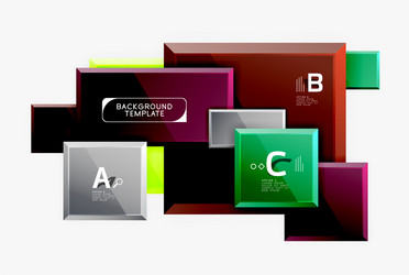 minimal square banner abstract background vector image
