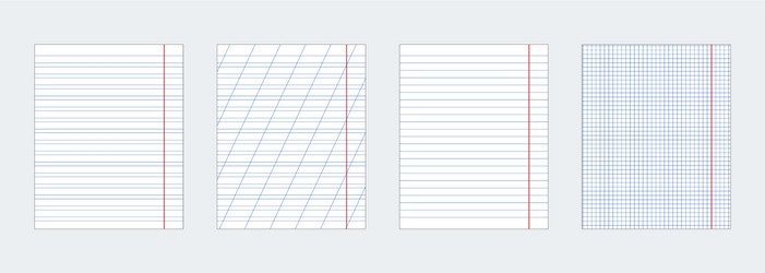 notebook sheet set vector image