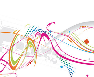 Swirly rainbow ribbon banner element Royalty Free Vector