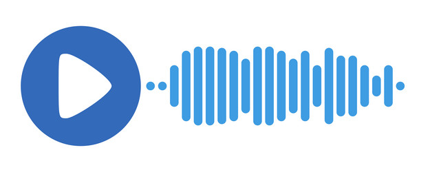 Recording of audio message template ui element vector