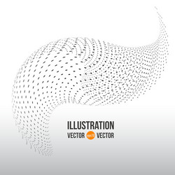 wavy abstract background with circles vector image