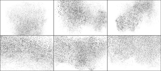 Dark rough noise particles set elements vector