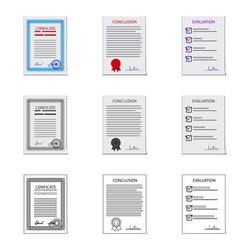 design of form and document sign vector image