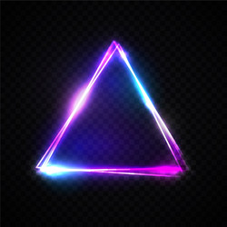 Neon Triangle Glow Frame vector image