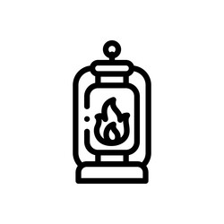oil lamp icon thin linear style design isolated vector image
