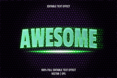 awesome editable text effect 3 dimension emboss vector image