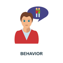 behavior icon simple element from personality vector image