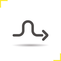 Curved Arrow Pointer vector image