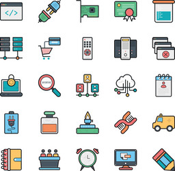 networking web user interface and internet 15 vector image