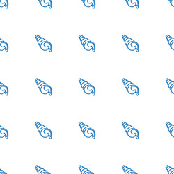 shell icon pattern seamless white background vector image