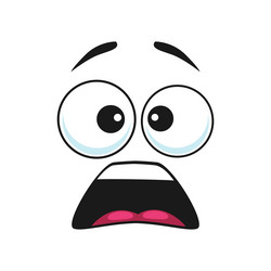 Vecteur Stock Cartoon face vector icon, frightened worry emoji