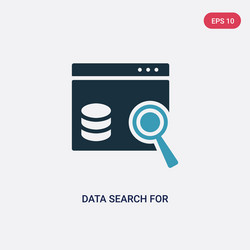 Two color data search for interface icon from vector