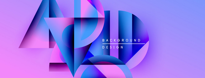 abstract geometric shapes overlap creating vector image