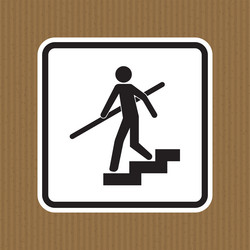 avoid a fall use handrails sign vector