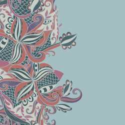 border with abstract hand-drawn pattern vector image